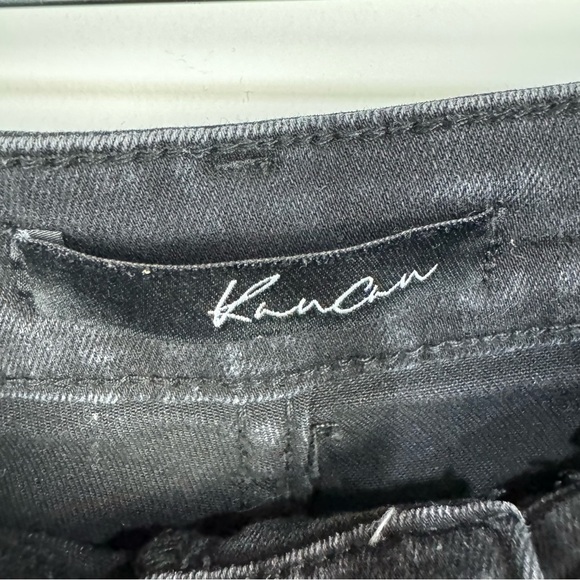 Kancan black high rise denim jean shorts summer goth casual - Picture 3 of 4